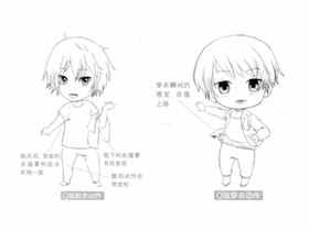 Q版漫画技法-76.Q版人物的更衣的动作