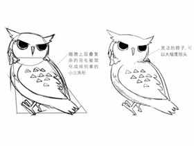 Q版漫画技法-147.特训练习-绘制有趣的Q版猫头鹰