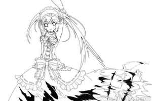 [新手练习线稿][约会大作战]时崎狂三 线稿[51P]