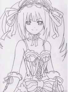 [新手练习线稿][约会大作战]时崎狂三 线稿[51P]