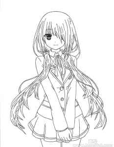 [新手练习线稿][约会大作战]时崎狂三 线稿[51P]