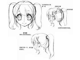 萌系美少女漫画技法-13.扎头发与整理发型