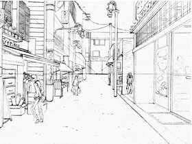 漫画透视入门-11.商业街