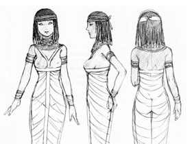 漫画服饰造型-06.古代服饰-包身的古埃及服饰