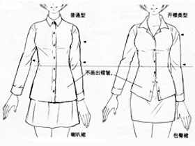 漫画服饰造型-14.画出自然的褶皱-女士衬衫