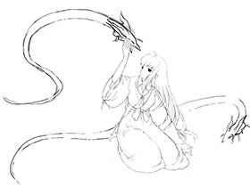 [新手练习线稿][犬夜叉]桔梗[14P]