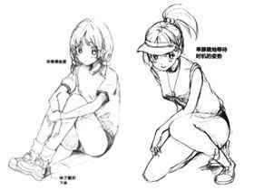 美少女角色设计-09.初高中女学生体操服姿势集