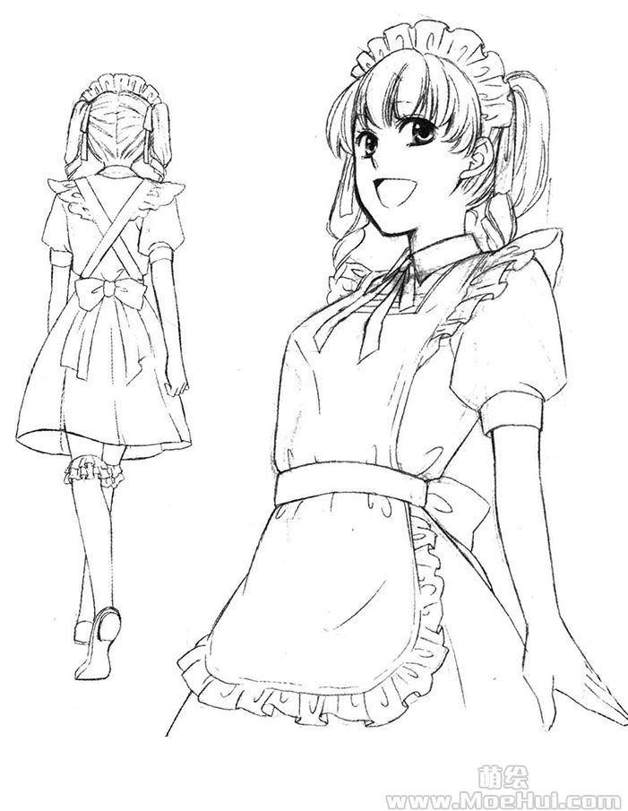 美少女角色设计-12.打工场景的服饰设定