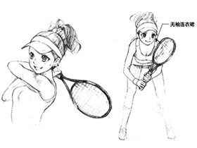 美少女角色设计-24.网球少女