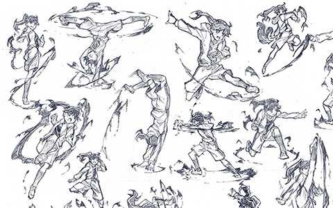 [图例][さきの新月]阿良良木火怜战斗姿势动作 练习套图[03P]