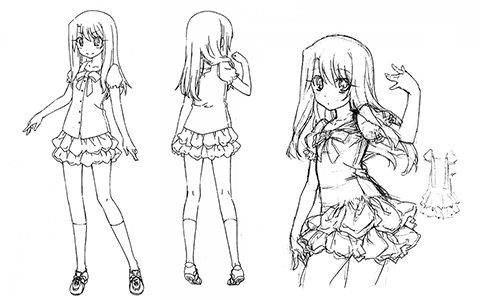 [会员][线稿集]魔法少女伊莉雅 动画资料设定线稿集[140P]