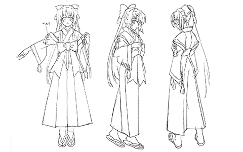 [会员][线稿集]神无月的巫女 动画资料设定线稿集[79P]