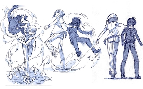 [图例][さきの新月]伪物语 动作/姿势 练习套图[07P]