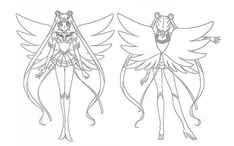 [会员][线稿集]美少女战士Sailor Stars 动画资料设定线稿集[157P]