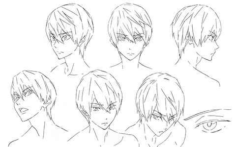 [会员][线稿集]Free! 动画资料设定线稿集[151P]