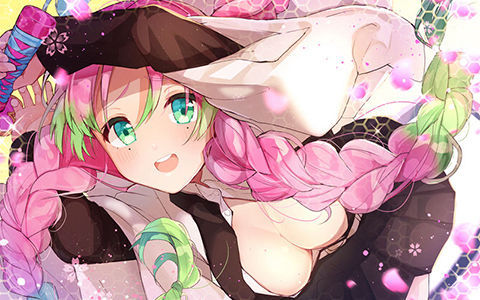 [会员][鬼灭之刃]甘露寺蜜璃(恋柱) 高清图片CG包[441P]