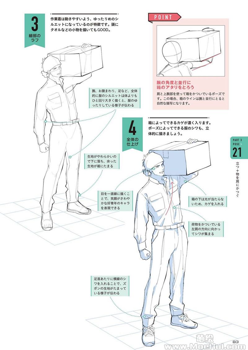 漫画教程 日文 什么姿势都能画出来 漫画角色练习簿 226p 萌绘