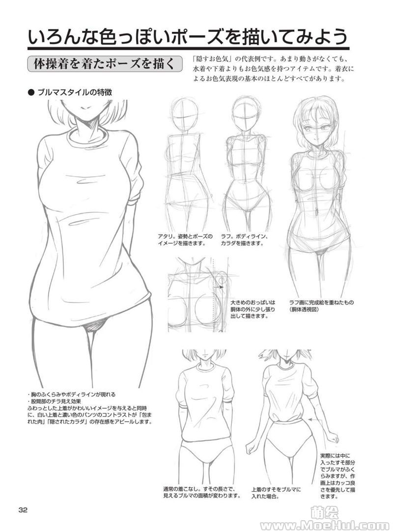 动漫女生身体结构画法图片
