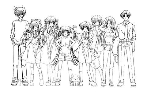 [会员][线稿集]Air 动画线稿原画集[72P]