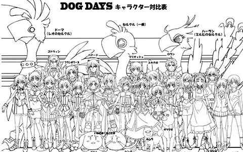 [会员][线稿集]Dog Days(犬勇者物语)1-3季 动画线稿原画集[519P]