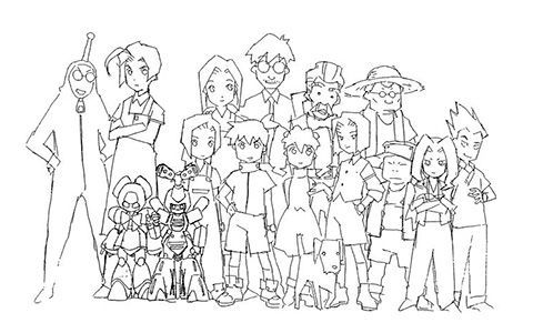 [会员][线稿集]徽章战士 动画线稿原画集[105P]