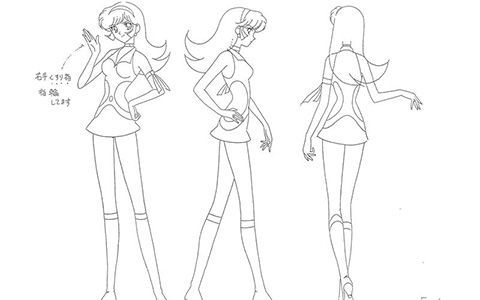 [会员][线稿集]甜心战士Flash 动画资料设定线稿集[80P]