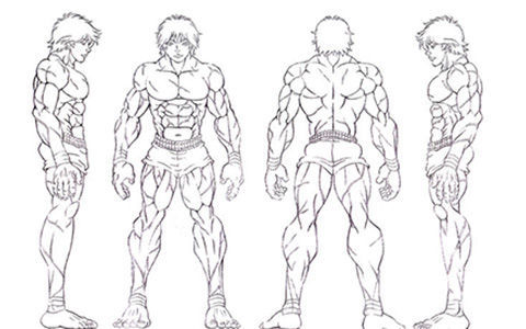 [会员][线稿集]刃牙 动画资料设定线稿集[111P]