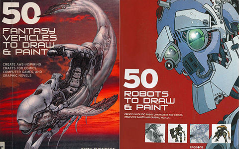 [漫画教程][英文/中文]50 Fantasy Vehicles&50 Robots Draw and Paint[259P]