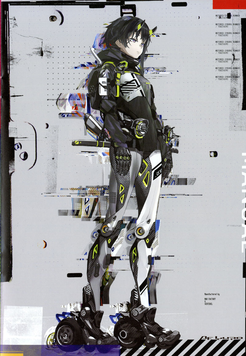 [会员][画集][恋文気化器 (AF_KURO)]少女発動機 Motored Cyborg Runner Visual Guide Manual[28P]