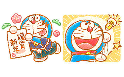[表情包]哆啦A梦 2025年贺 Line表情包[40P]