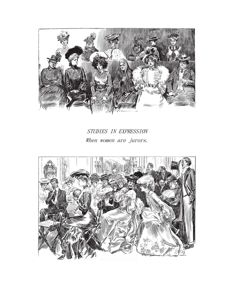 [画集]The Gibson Girl and Her America The Best Drawings of Charles Dana Gibson[164P]
