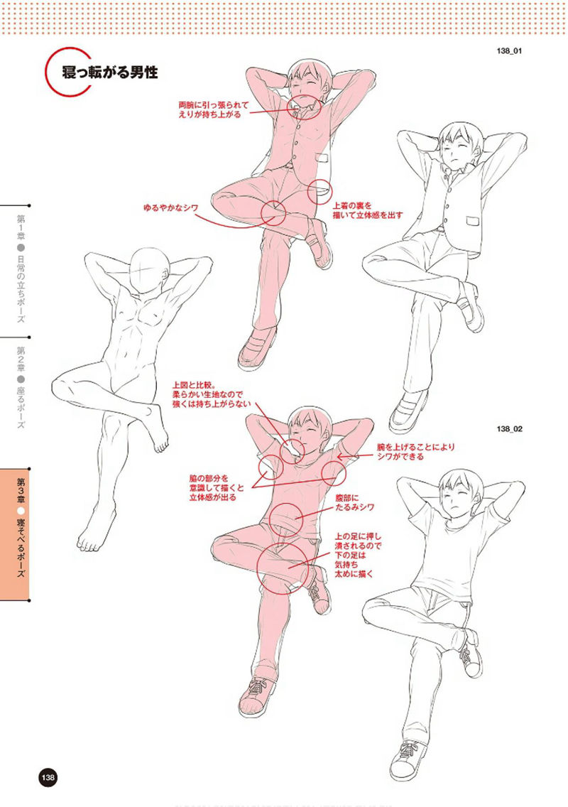[漫画教程][日文]从赤身到穿衣 理解衣服的画法的换装姿势集[164P]