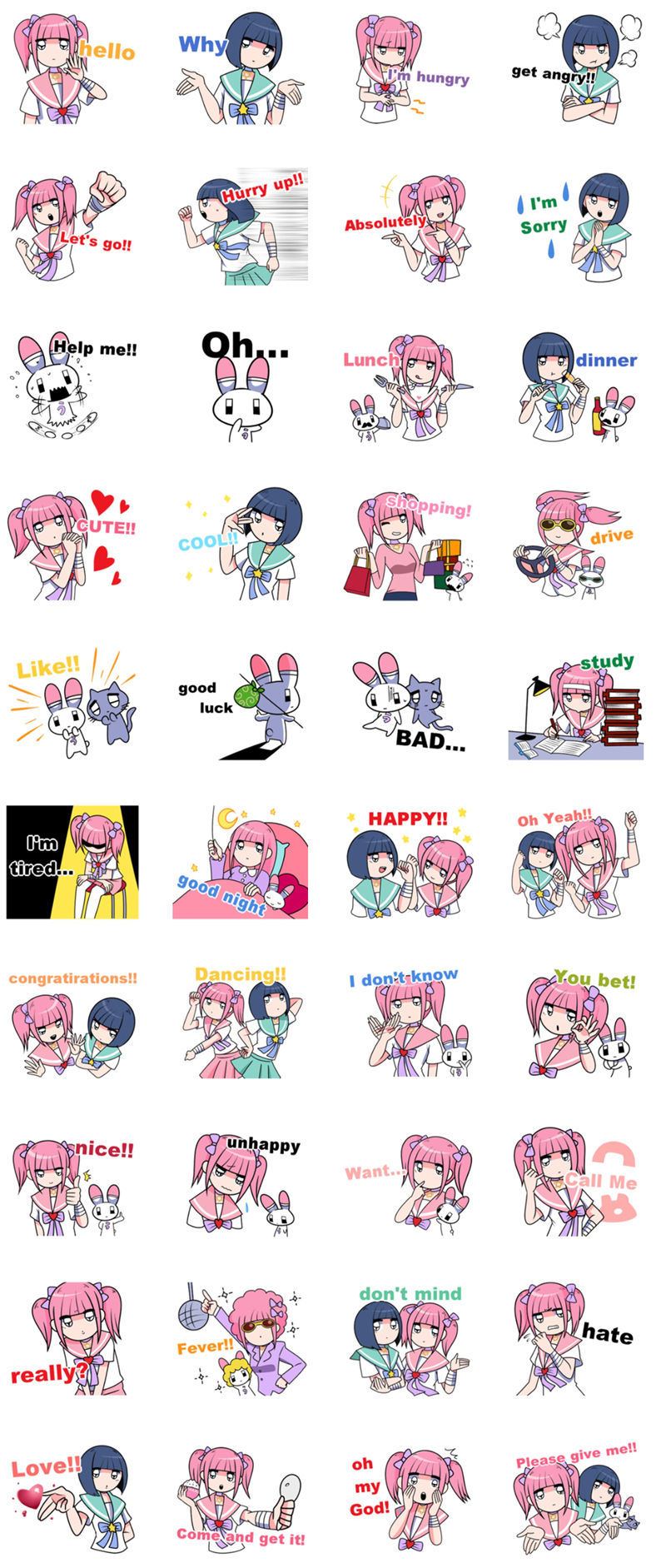 [表情包][江崎びす子]メンヘラチャン系列 Line表情包7套[272P]