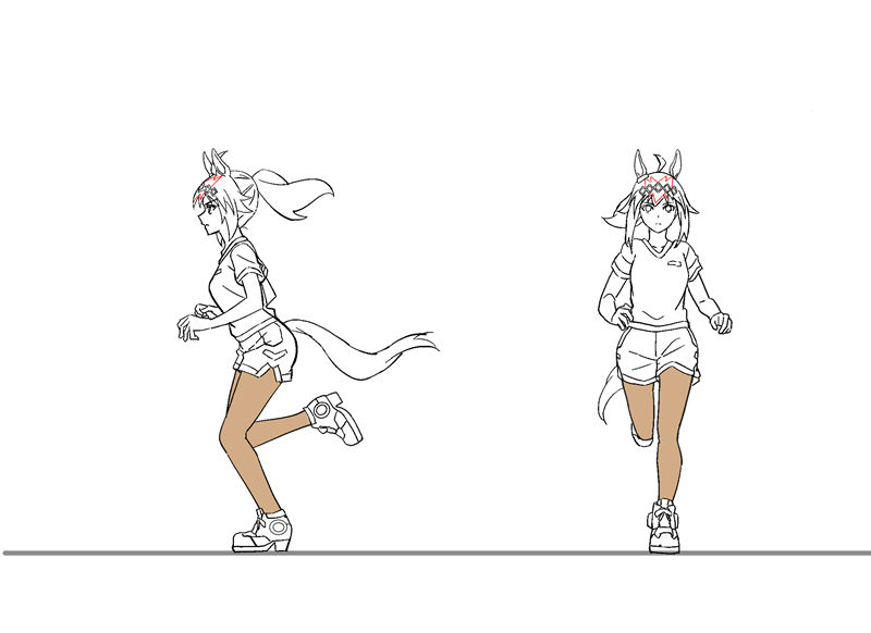 [线稿集]赛马娘芦毛灰姑娘 动画原画设定资料集[129P]