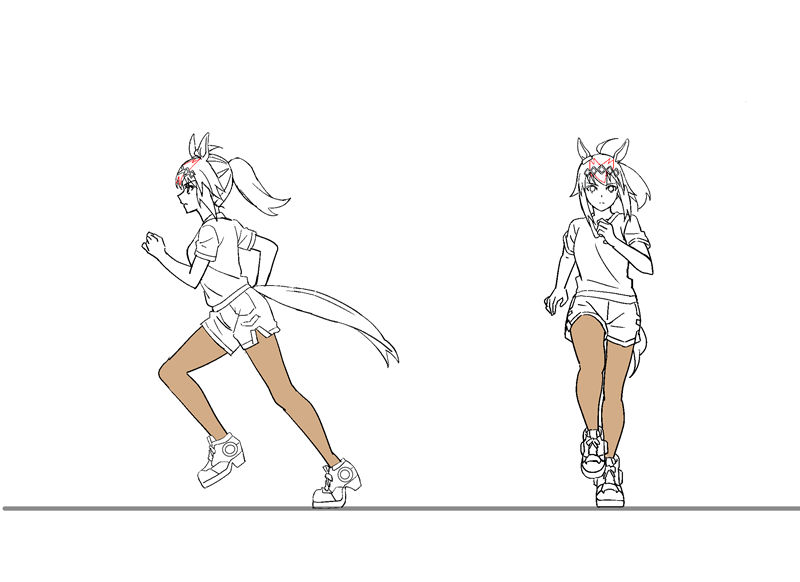 [线稿集]赛马娘芦毛灰姑娘 动画原画设定资料集[129P]