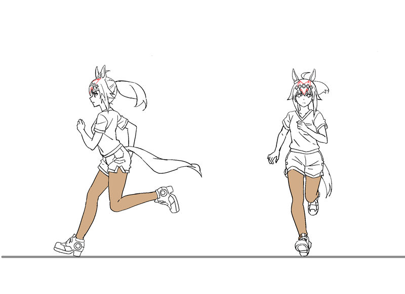 [线稿集]赛马娘芦毛灰姑娘 动画原画设定资料集[129P]