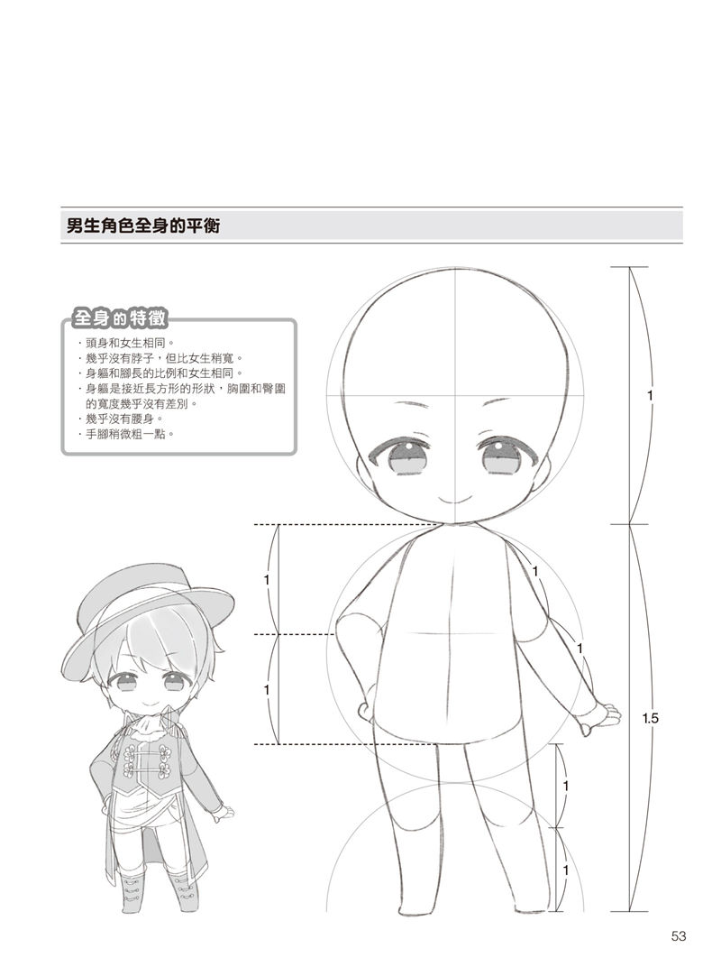 [漫画教程]如何描绘不同头身比例的迷你角色：动作、姿势篇[177P]