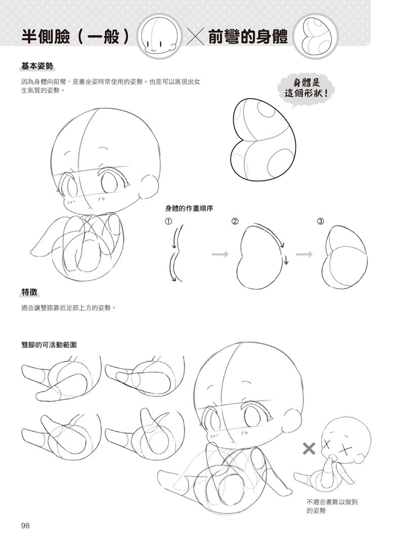 [漫画教程]如何描绘不同头身比例的迷你角色：动作、姿势篇[177P]