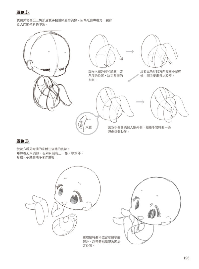 [漫画教程]如何描绘不同头身比例的迷你角色：动作、姿势篇[177P]