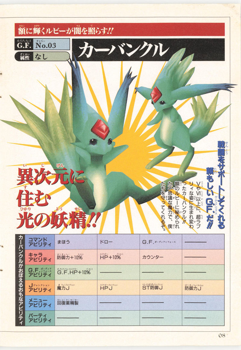 [会员][画集]ファイナルファンタジーVIII G.F.大図鑑[36P]