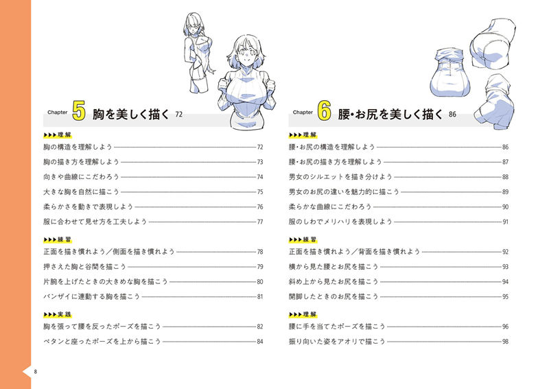 [漫画教程][日文]美丽身体的绘画练习册 附带特典[160P]