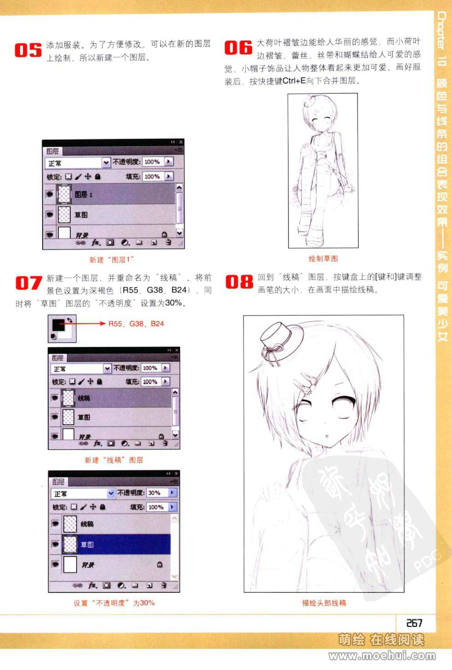 [在线试读]Photoshop CS5卡通漫画人物绘制技法[340P]